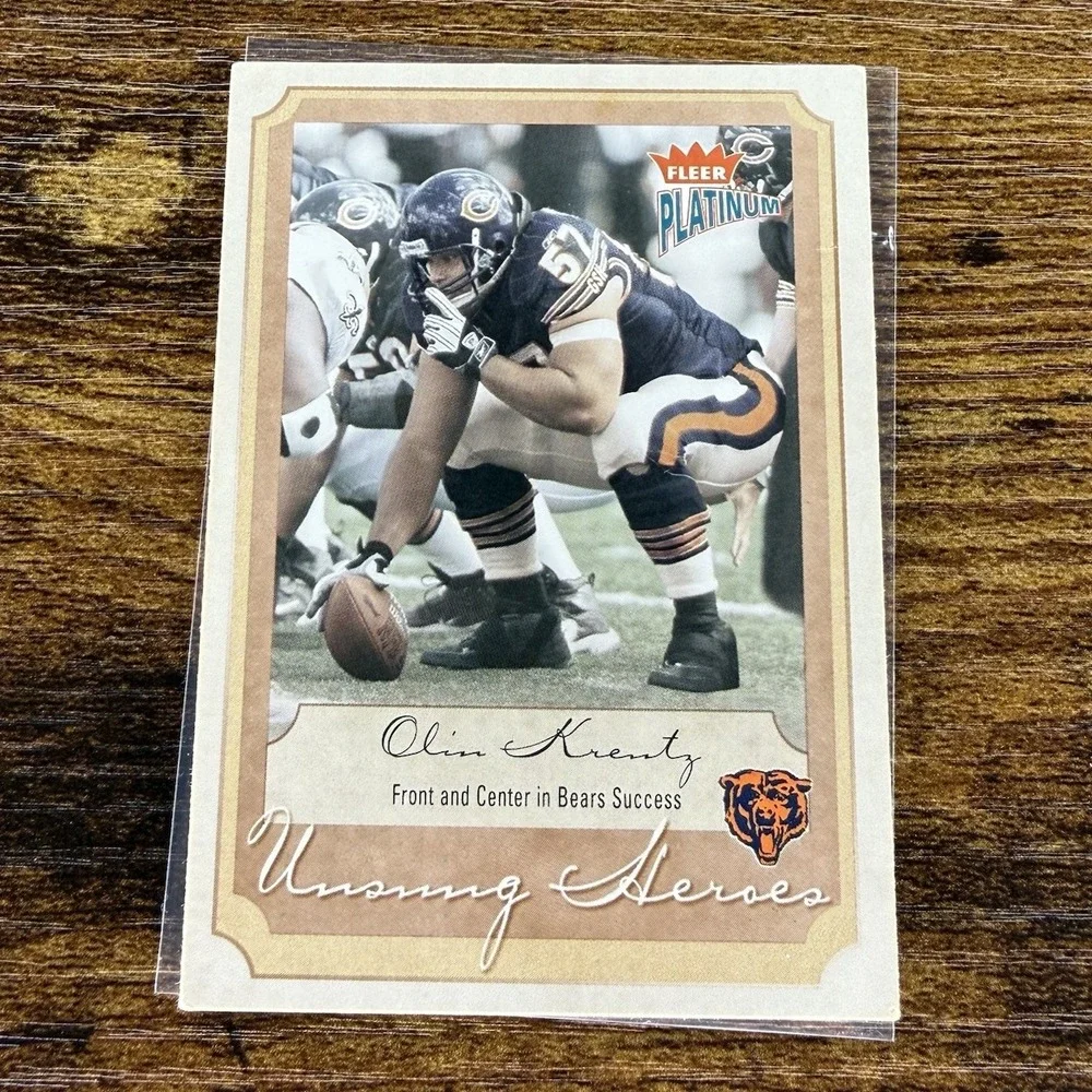 2002 Fleer Platinum Olin Kreutz Unsung Heroes #229 Chicago Bears
